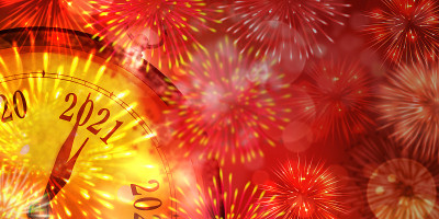 2021年新年庆祝主题彩灯横幅