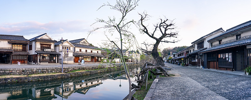 一个春天的早晨，安静的仓卷比kan历史街区