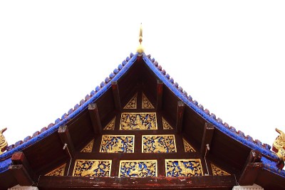 泰国婆罗玛塔通Yuag寺山墙。