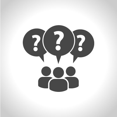 问答图标股票插图。FAQ。语音气泡图标常见问题。