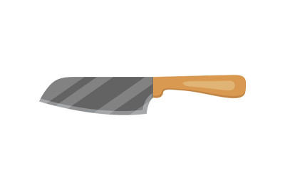 Vector knive for butcher shop. Kitchen knive Utens