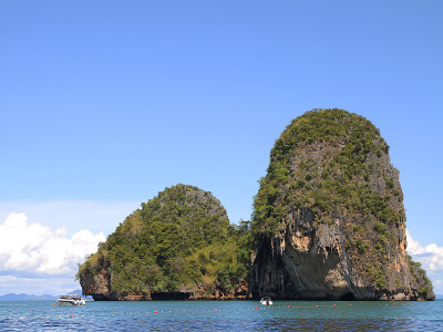 泰国甲米海的两个岛屿