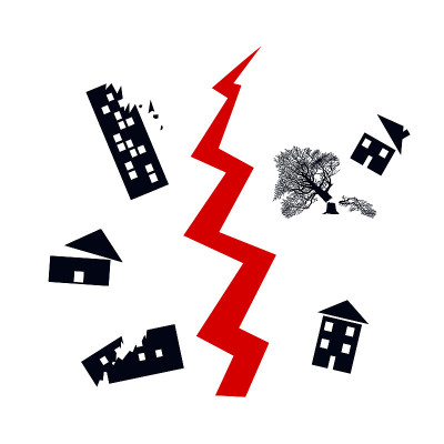 地震和灾难罢工插图