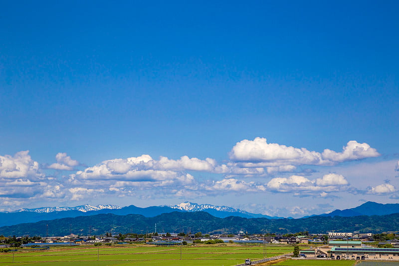 南沼镇和越后小竹山的风景，位于新泻县越后汤泽镇附近