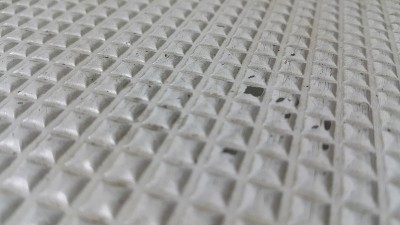 特写和透视灰色美丽的3D几何形状的地砖