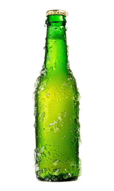 冷淡的啤酒botlle