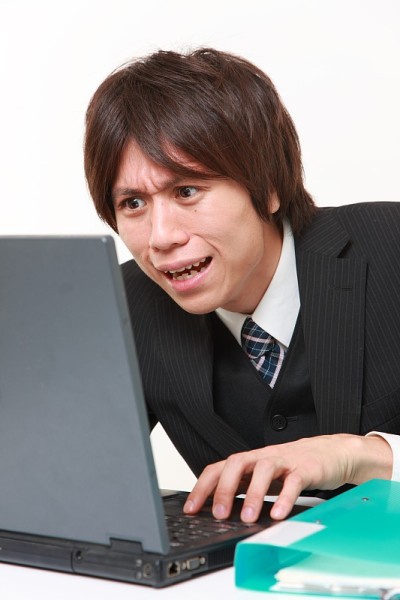 惊慌失措的商人