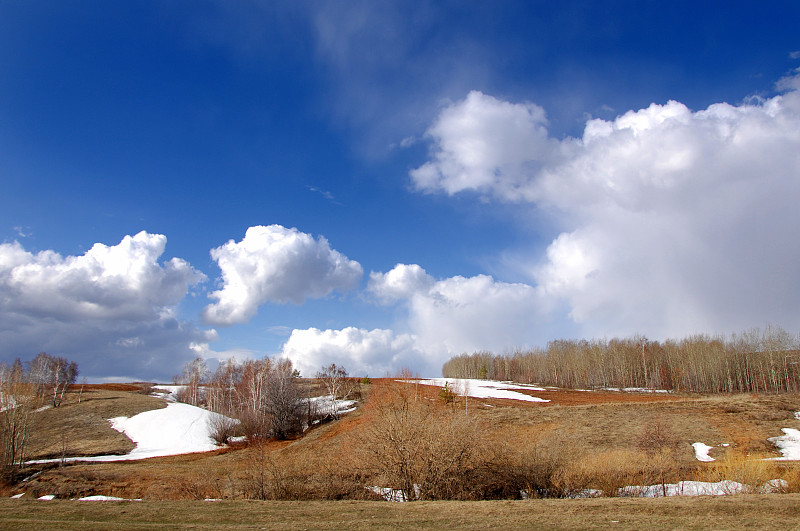 春色山水，最后一场雪，俄鞑靼斯坦