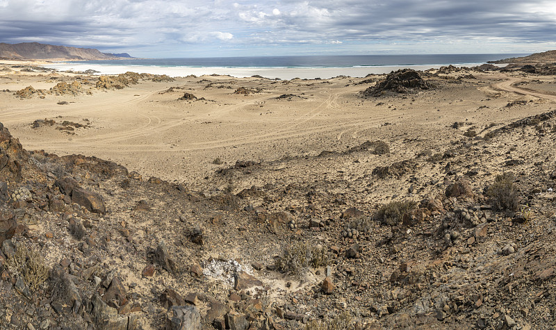 位于智利北部的“阿祖卡Pan de Azucar”国家公园里的“Playa Blanca”，阿塔卡马