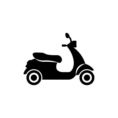Vector, isolated, monochrome, flat icon of a motor