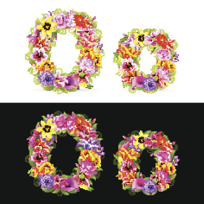 花的字体