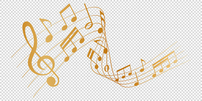 vector design element -gold colored sheet music - 