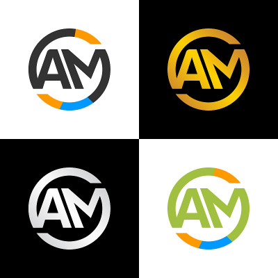 AM首字母圈标志