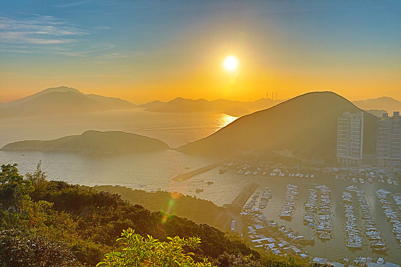 香港仔地区日落