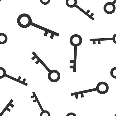 Key icon in flat style. Password vector illustrati