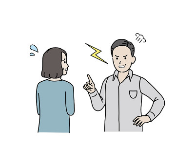 生气中年男子插画