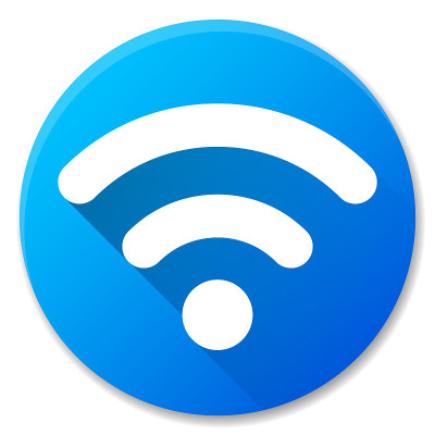 Wifi蓝色圆圈图标设计