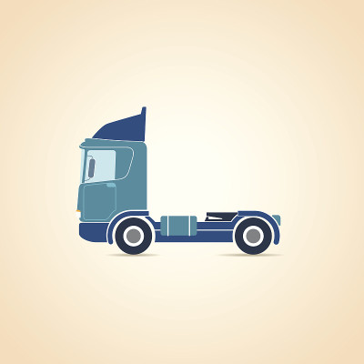 Autotransporter。卡车。底盘。矢量图