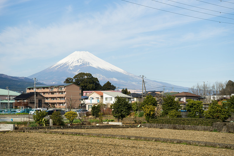 从须野住宅区看到的富士