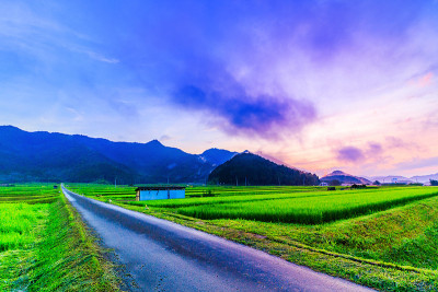 亚洲日本的乡村景色