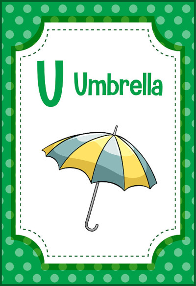 字母U代表雨伞