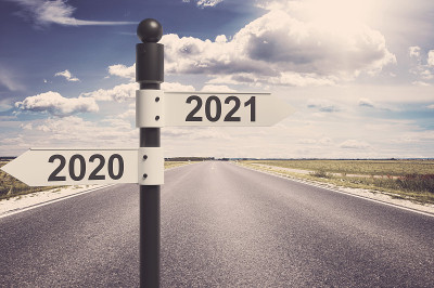 新年快乐。2021年之路。