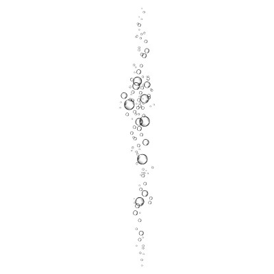 气泡在白色背景上流动。
