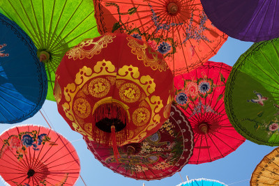 中国的雨伞灯笼