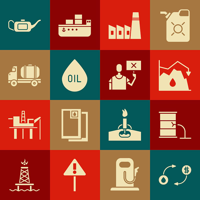 Set Oil exchange, Barrel Oil leak, Drop crude pric