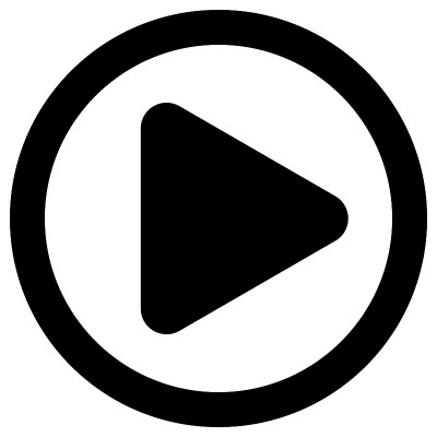 播放按钮图标-黑色经典，孤立-矢量