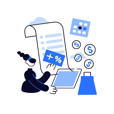 延期付款抽象概念矢量插图