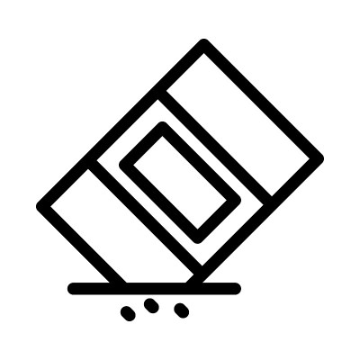 橡皮擦细线矢量图标