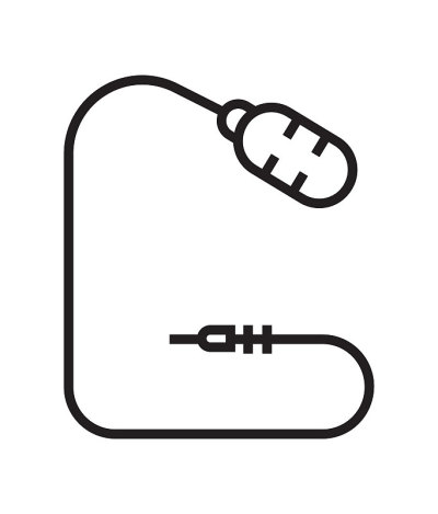 麦克风图标矢量细线风格。语音信号。用于音频播客广播的麦克风符号。