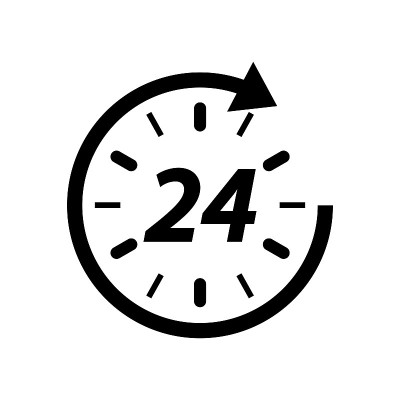 全天24小时开放图标。