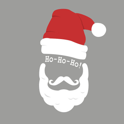 圣诞老人说Ho-Ho-Ho。平面设计向量