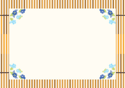 日本芦苇屏风和纸与夏季画