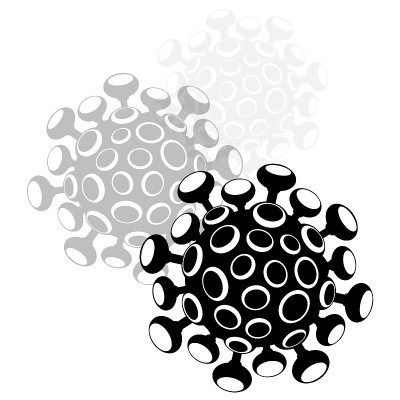冠状病毒的抽象分子。
