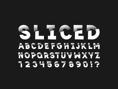 切片字体。向量字母表