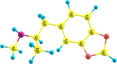 摇头丸分子结构孤立于白色
