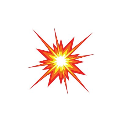 爆炸图标矢量插图