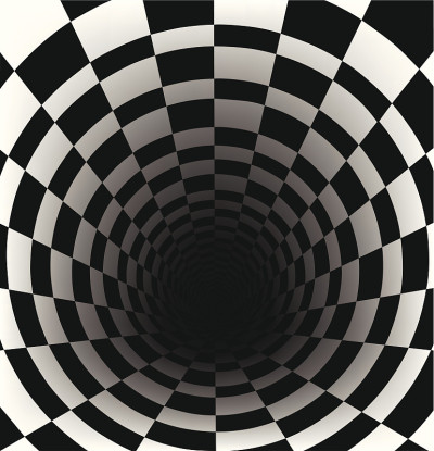 棋盘背景与透视效果
