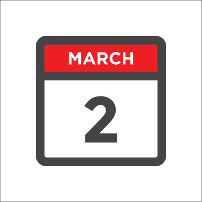 3月2日日历图标与日的月