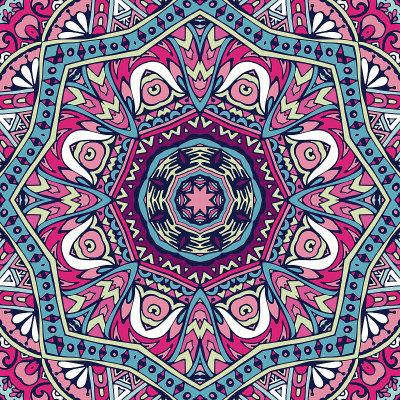 Tribal indian ethnic seamless design. Festive colo
