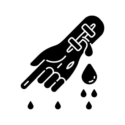 血友病黑色象形图标