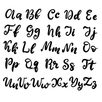 手绘字母字体，字母表