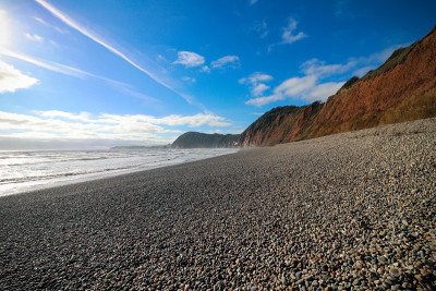 Sidmouth海滩,德文郡
