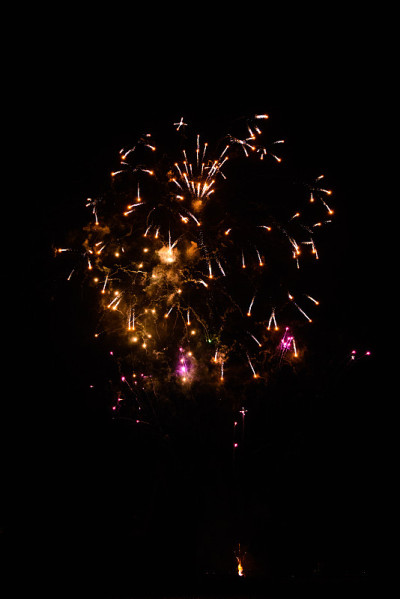 烟花在夜空中