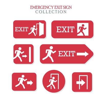 Exit sign collection