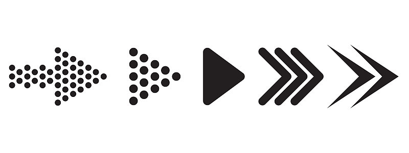 Set of arrows. Vector illustration