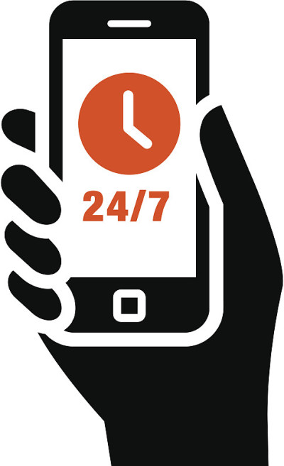 24/7服务图标
